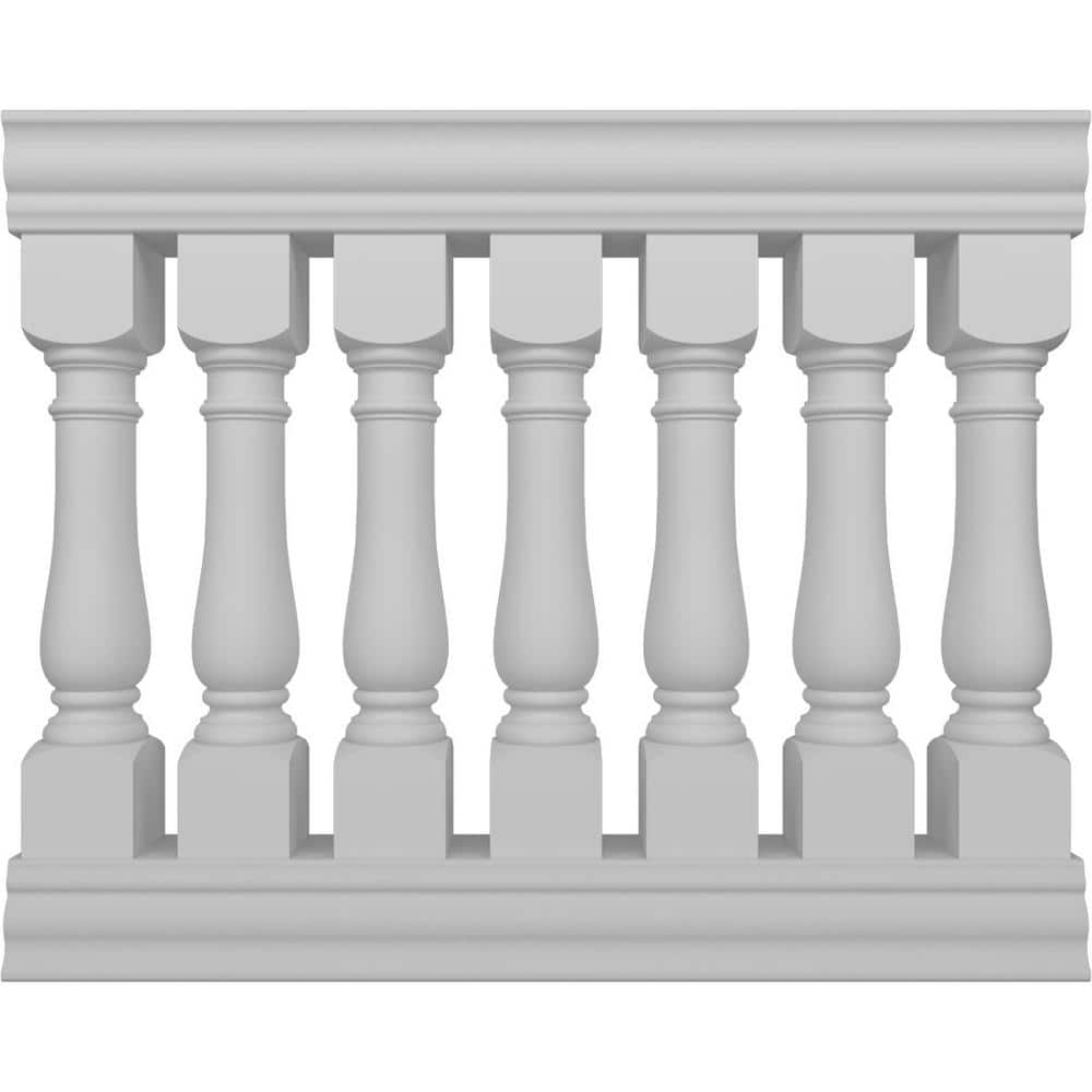 Ekena Millwork Fiberthane Oxford Balustrade 48 in. L x 42 in. H Fiberglass Railing Kit