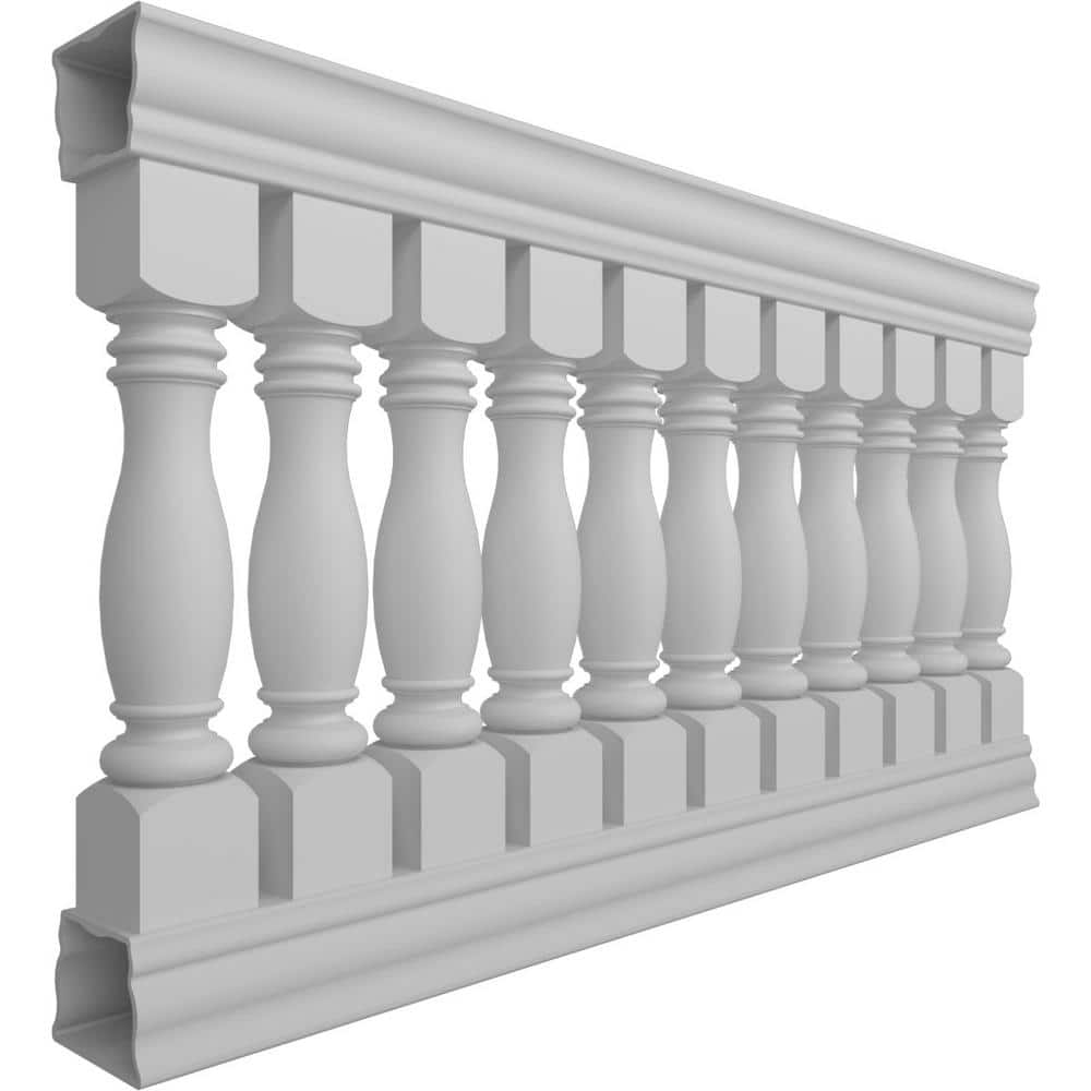Ekena Millwork Fiberthane Embassy Balustrade 72 in. L x 42 in. H Fiberglass Railing Kit