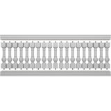 Ekena Millwork Fiberthane York Balustrade 120 in. L x 42 in. H Fiberglass Railing Kit