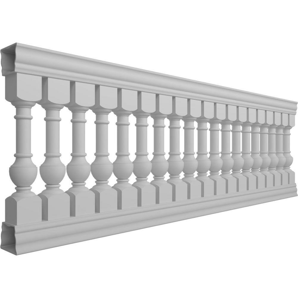 Ekena Millwork Fiberthane York Balustrade 120 in. L x 42 in. H Fiberglass Railing Kit