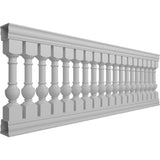 Ekena Millwork Fiberthane York Balustrade 120 in. L x 42 in. H Fiberglass Railing Kit