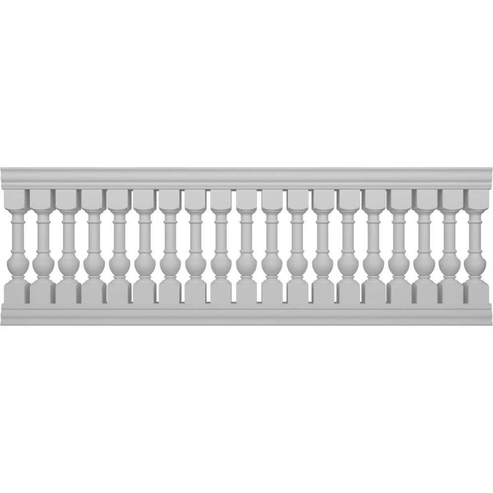 Ekena Millwork Fiberthane York Balustrade 120 in. L x 42 in. H Fiberglass Railing Kit