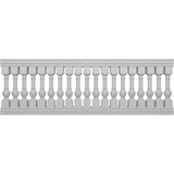 Ekena Millwork Fiberthane York Balustrade 120 in. L x 42 in. H Fiberglass Railing Kit