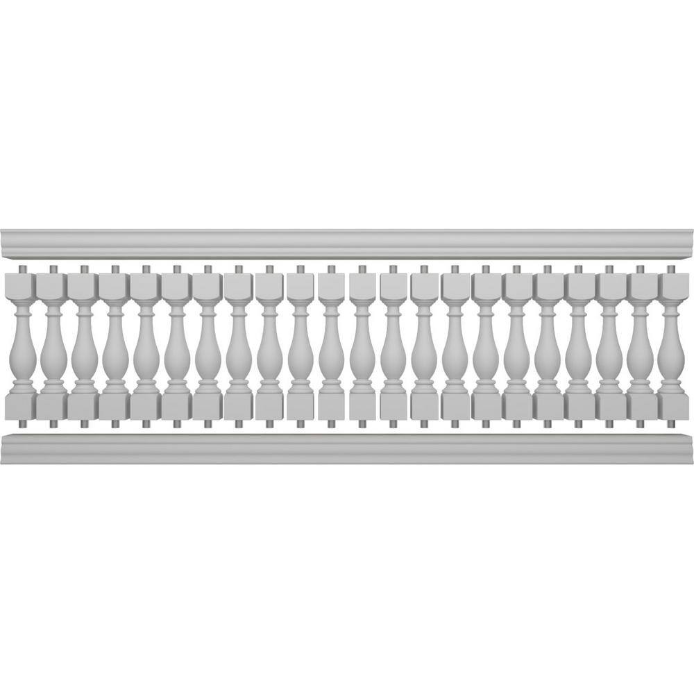 Ekena Millwork Fiberthane Legacy Balustrade 132 in. L x 42 in. H Fiberglass Railing Kit