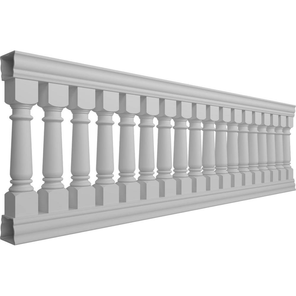 Ekena Millwork Fiberthane Wellington Balustrade 132 in. L x 42 in. H Fiberglass Railing Kit