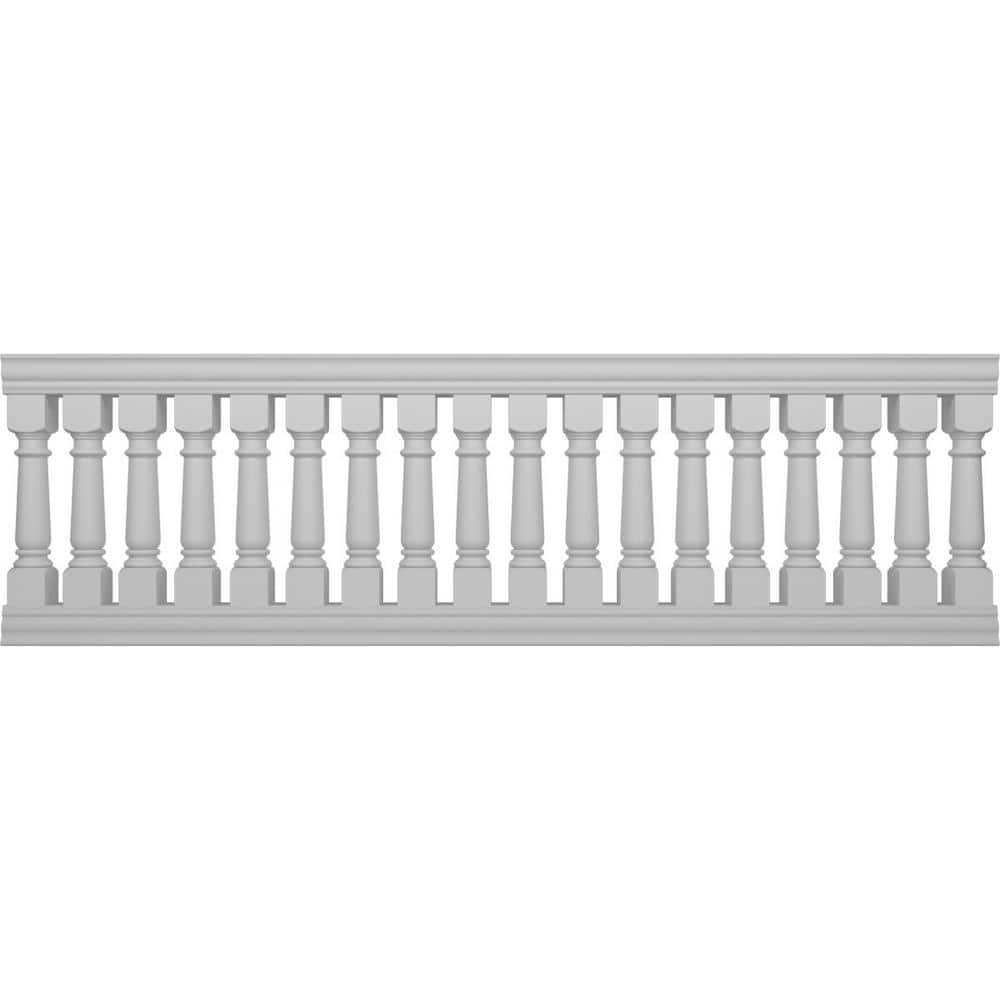Ekena Millwork Fiberthane Wellington Balustrade 132 in. L x 42 in. H Fiberglass Railing Kit