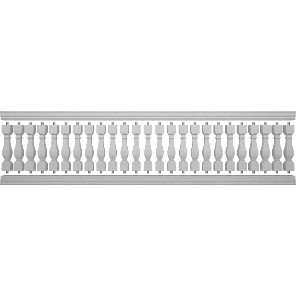 Ekena Millwork Fiberthane Arcadian Balustrade 180 in. L x 42 in. H Fiberglass Railing Kit