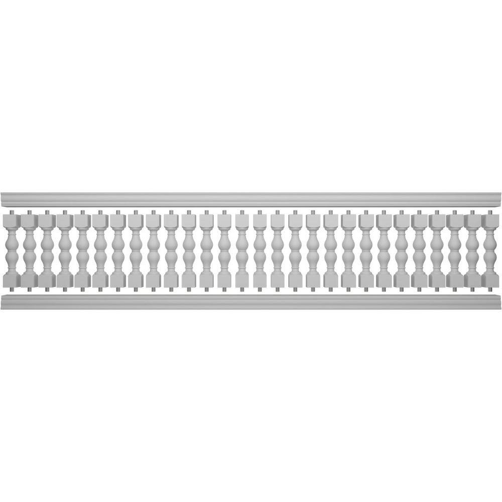 Ekena Millwork Fiberthane Avalon Balustrade 192 in. L x 42 in. H Fiberglass Railing Kit