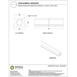 Ekena Millwork Endurathane 500 Series 3.125 in. H x 144 in. W White Resin Stair Railing Kit