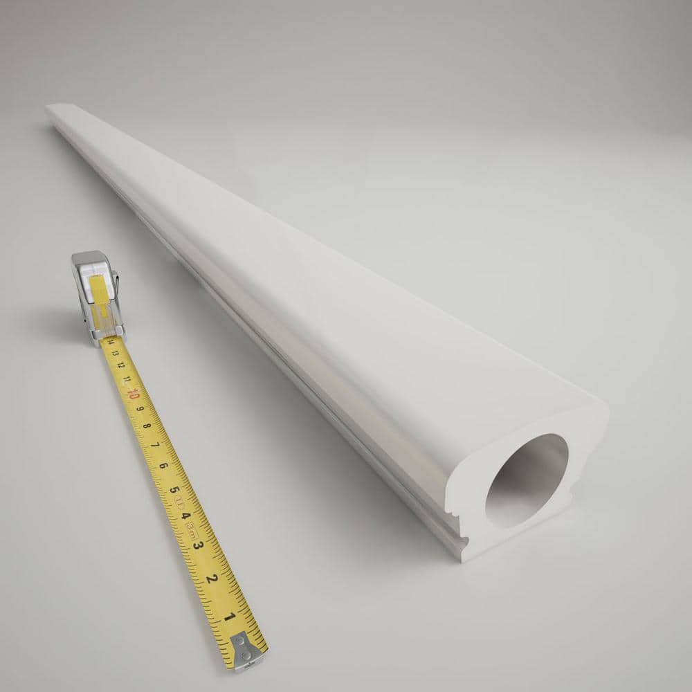 Ekena Millwork Endurathane 500 Series 3.125 in. H x 96 in. W White Resin Stair Railing Kit