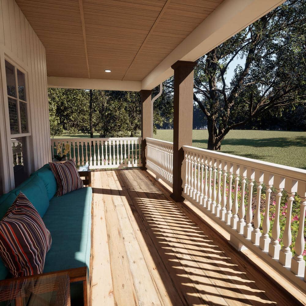 Ekena Millwork Endurathane 500 Series 3.125 in. H x 96 in. W White Resin Stair Railing Kit