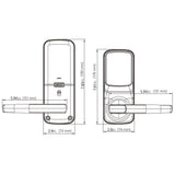 Lockly Secure Plus Venetian Bronze Smart Touchscreen Hack-proof Keypad Door Latch Lock with Biometric Fingerprint and Bluetooth