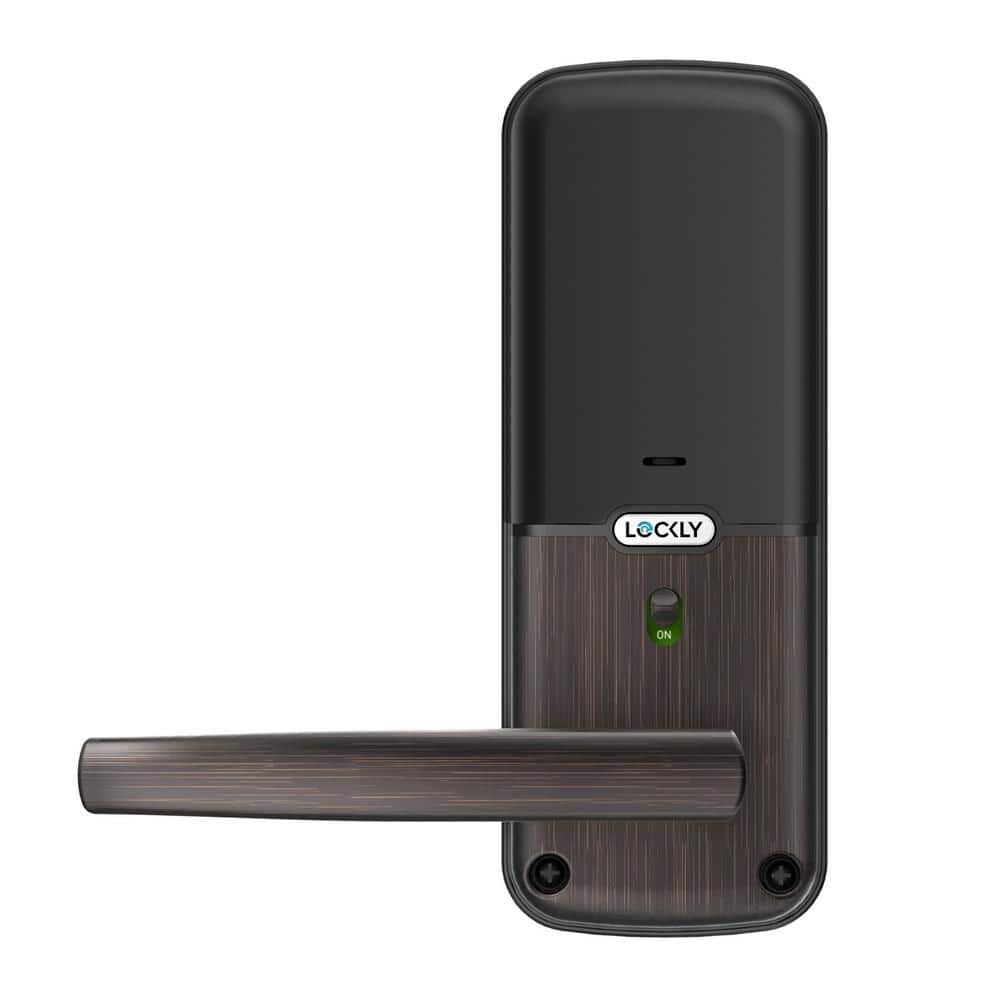 Lockly Secure Plus Venetian Bronze Smart Touchscreen Hack-proof Keypad Door Latch Lock with Biometric Fingerprint and Bluetooth