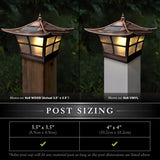 CLASSY CAPS Ambience 4 in. x 4 in. Outdoor Electroplated Copper Solar Post Cap (2-Pack)