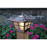 CLASSY CAPS Ambience 4 in. x 4 in. Outdoor Electroplated Copper Solar Post Cap (2-Pack)