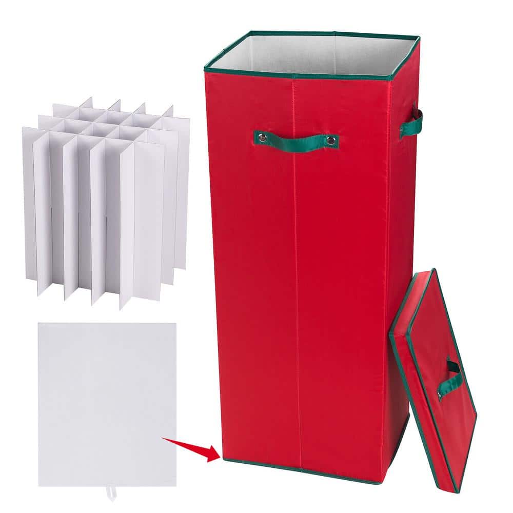 Elf Stor 30 in. Vertical Wrapping Paper Storage Box with Lid