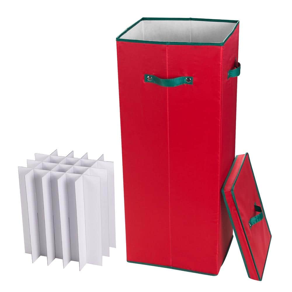 Elf Stor 30 in. Vertical Wrapping Paper Storage Box with Lid