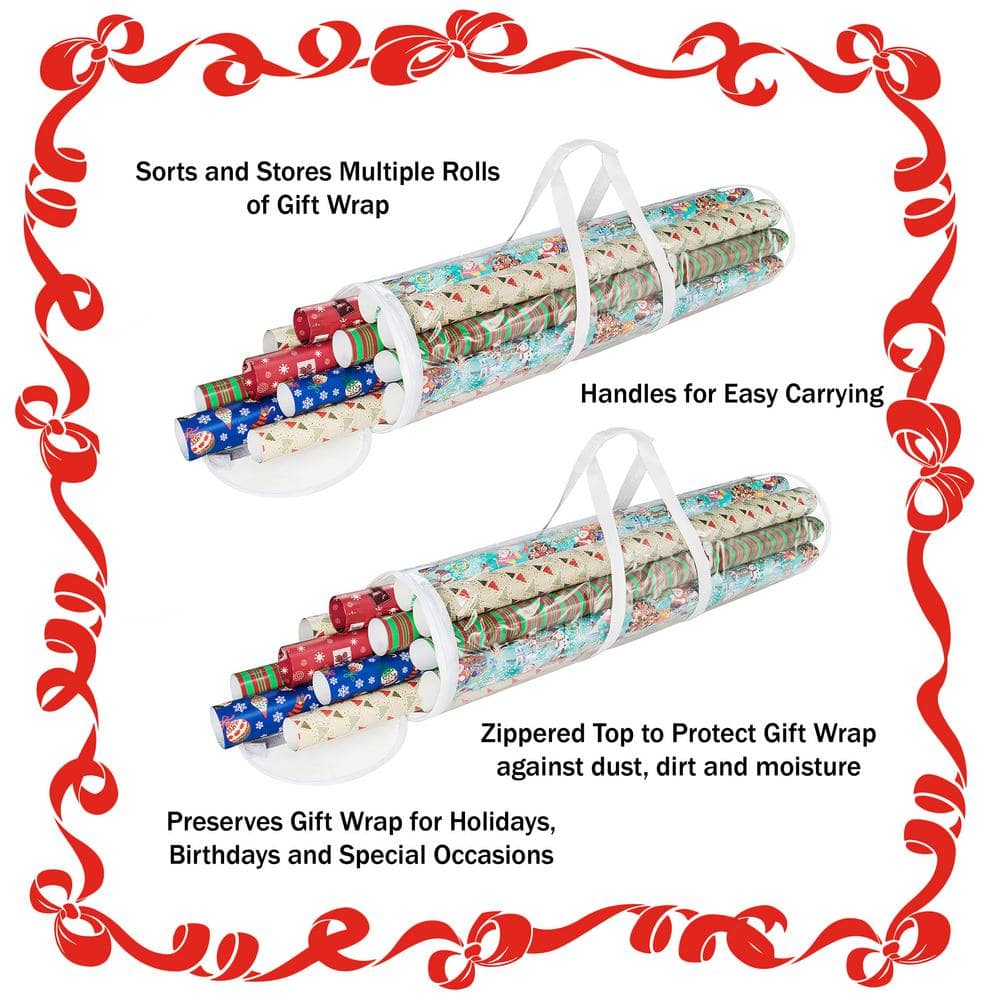 Elf Stor Wrapping Paper Gift Wrap Storage Bag for 31 in. Rolls (2-Pack)