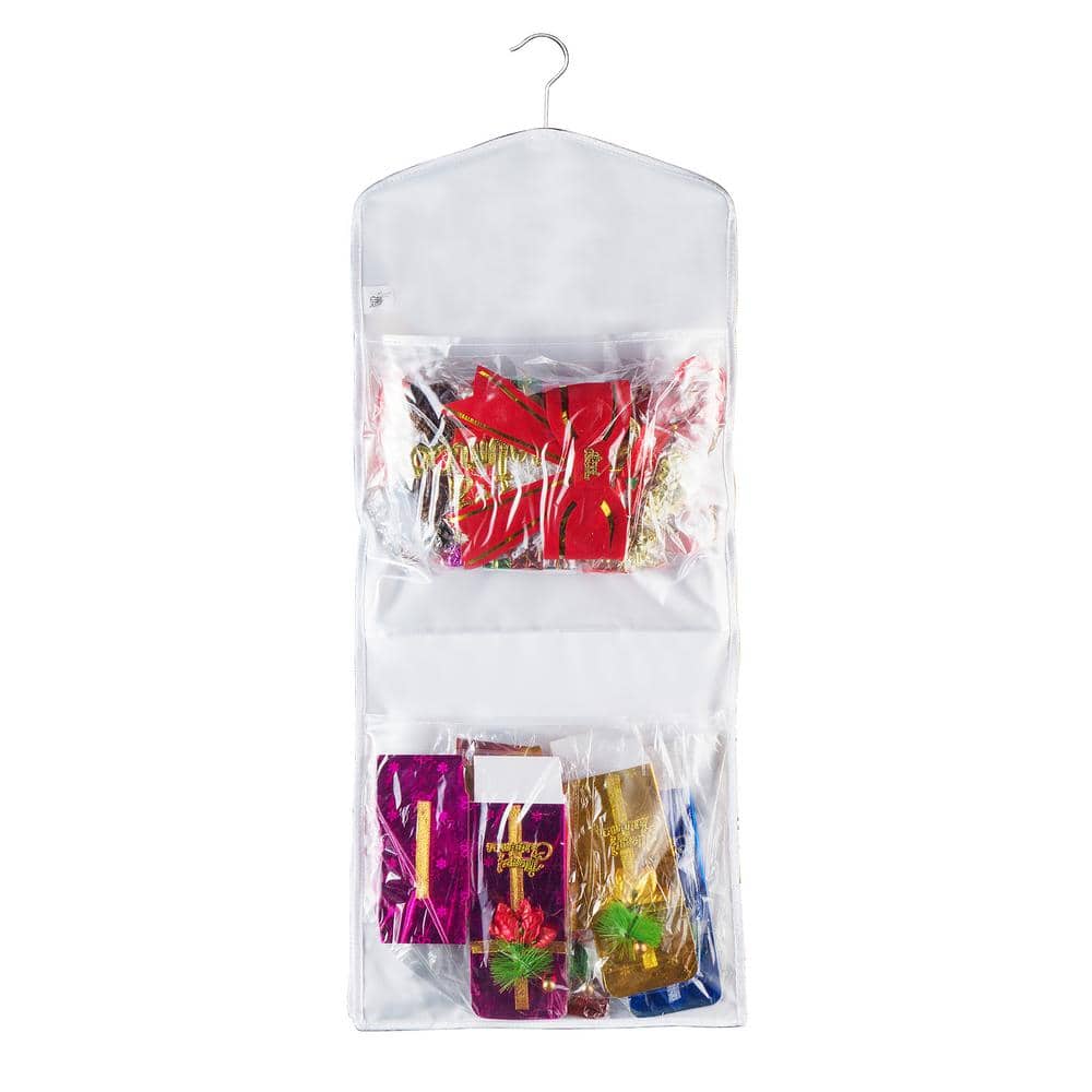 Elf Stor Deluxe Double Sided Hanging Gift Wrap and Bag Organizer Combo