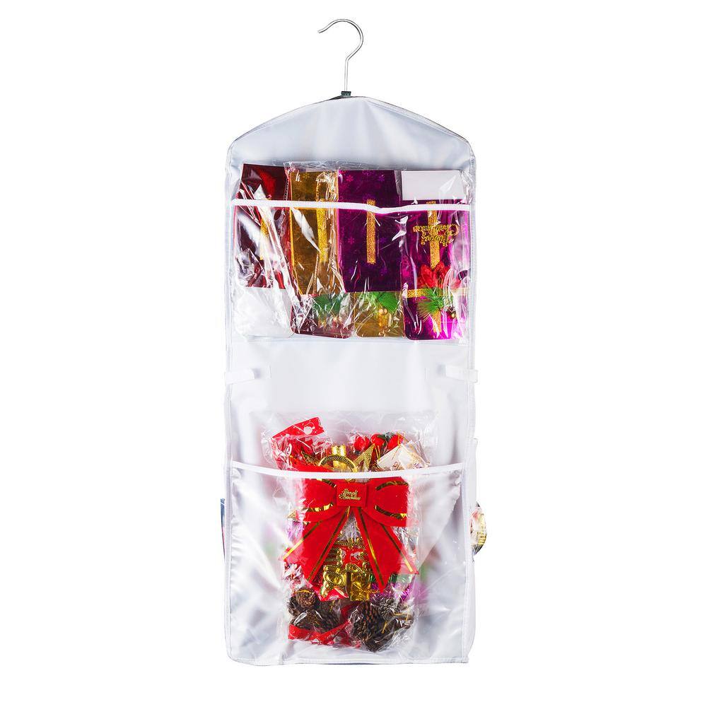 Elf Stor Deluxe Double Sided Hanging Gift Wrap and Bag Organizer Combo