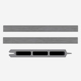 LH EP Complete Kit 6 ft. x 6 ft. Embossed Gray WPC Composite Fence Panel with Pronged Holders and Post Kits (5-set)