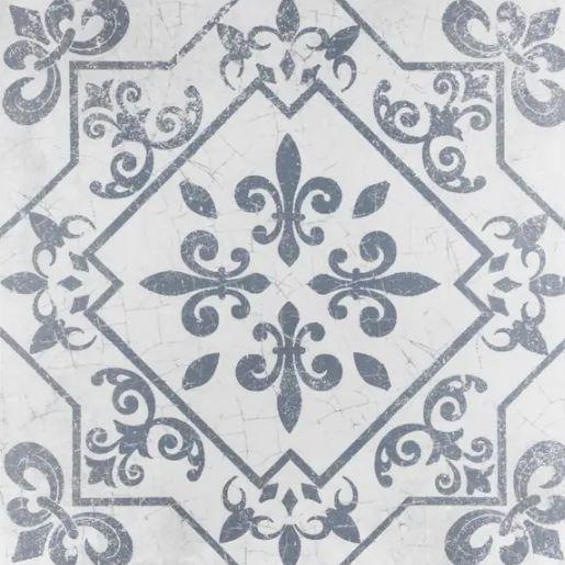 Atlantic Azul Encaustic 17-5/8 in. x 17-5/8 in. Ceramic Floor and Wall Tile (15.33 sq. ft. / case) - Super Arbor