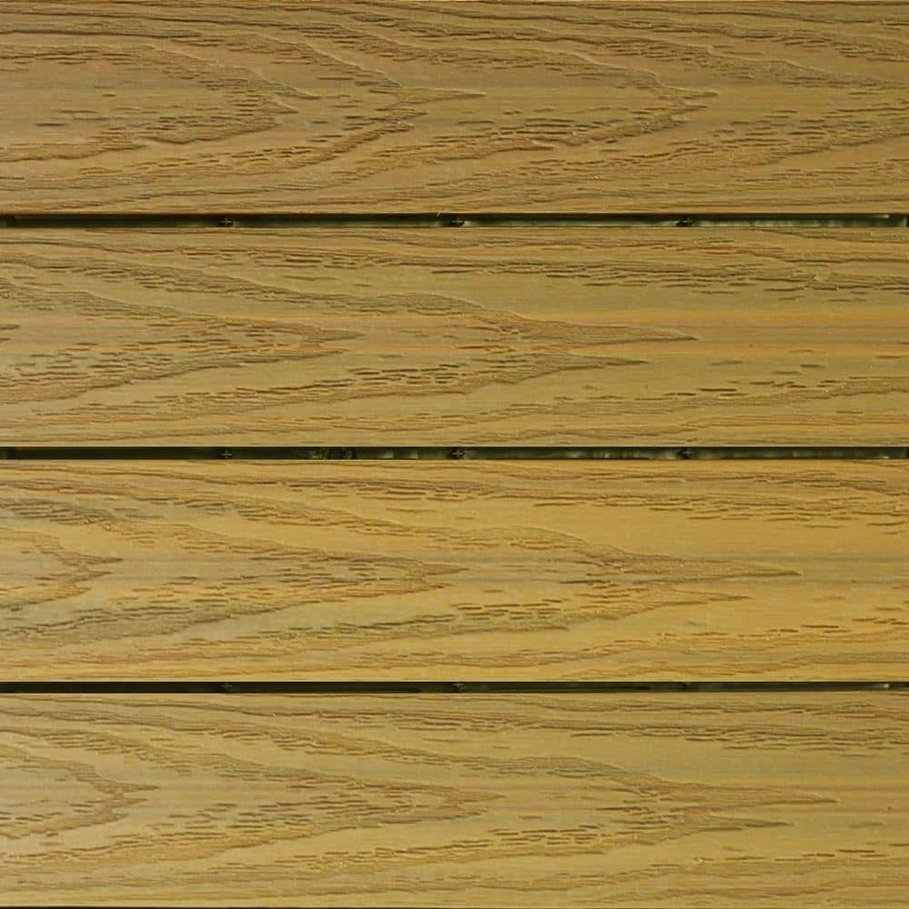 NewTechWood UltraShield Naturale 1 ft. x 1 ft. Quick Deck Outdoor Composite Deck Tile Sample in English Oak