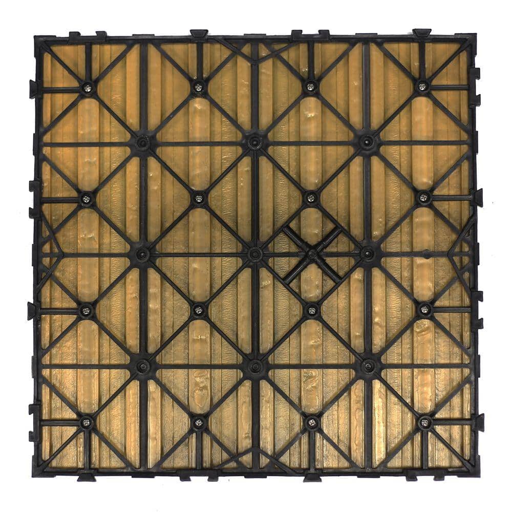 NewTechWood UltraShield Naturale 1 ft. x 1 ft. Quick Deck Outdoor Composite Deck Tile Sample in English Oak