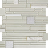 Emser Entity Life Stone & Glass Border Tile, 12 in x 12 in Mosaic Mesh – 15-Pack
