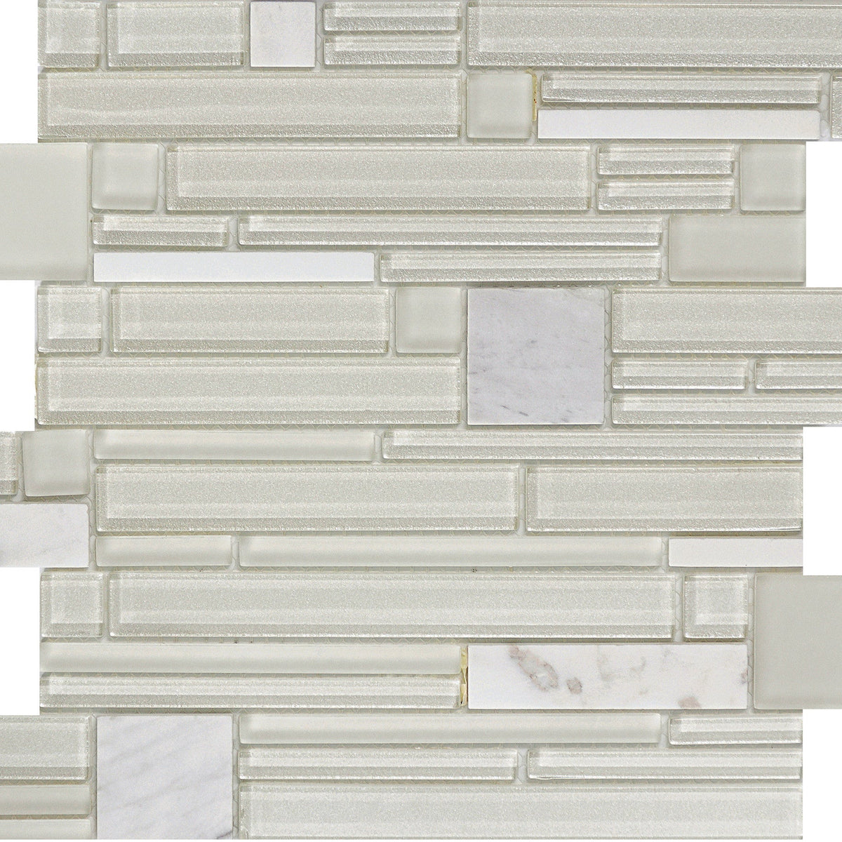 Emser Entity 15-Pack Spirit Stone and Glass Border Tile, 12 in. x 12 in. Mesh-Mounted