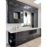 Bremen Cabinetry Bremen Ready to Assemble 12x34.5x24 in. Shaker Base Cabinet with 1-Door and 1-Drawer in Espresso