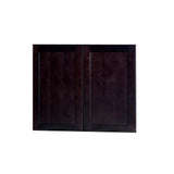 Bremen Cabinetry Bremen Ready to Assemble 30x18x12 in. Shaker High Double Door Wall Cabinet in Espresso