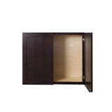 Bremen Cabinetry Bremen Ready to Assemble 36x30x12 in. Shaker Wall Cabinets with 2-Door and 2 Adjustable Shelves in Espresso