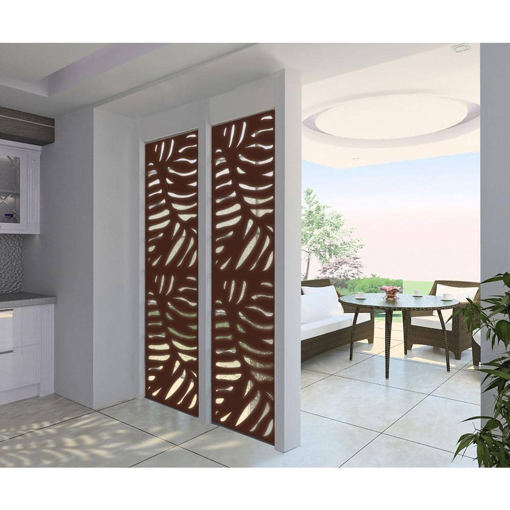 4 ft. x 2 ft. Espresso Brown Decorative Composite Fence Panel in Cabo Design