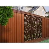 4 ft. x 2 ft. Espresso Brown Decorative Composite Fence Panel in Cabo Design
