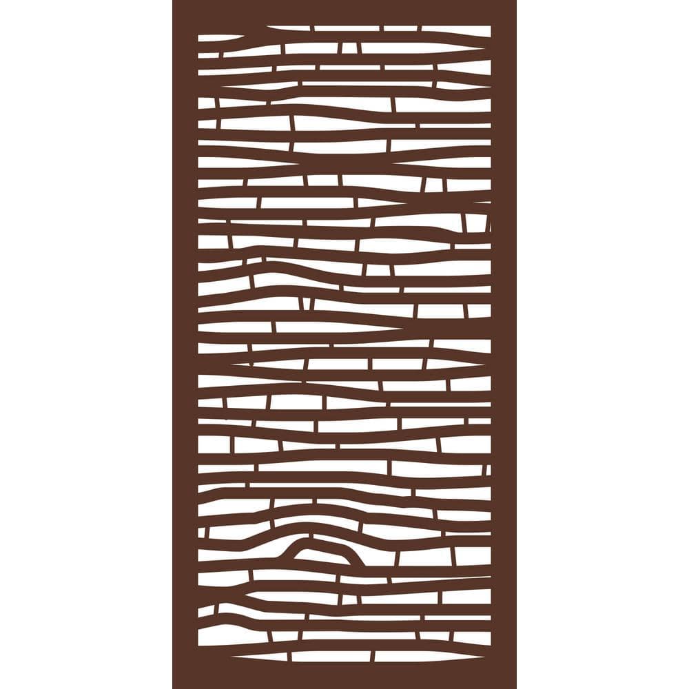 4 ft. x 2 ft. Espresso Brown Decorative Composite Fence Panel in Bamboo Design