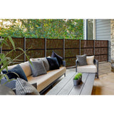4 ft. x 2 ft. Espresso Brown Decorative Composite Fence Panel in Bamboo Design