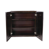 Design House Brookings Solid Wood Ready to Assemble Shaker 30 in. x 12 in. x 30 in. 2 Door Wall Kitchen Cabinet in Espresso