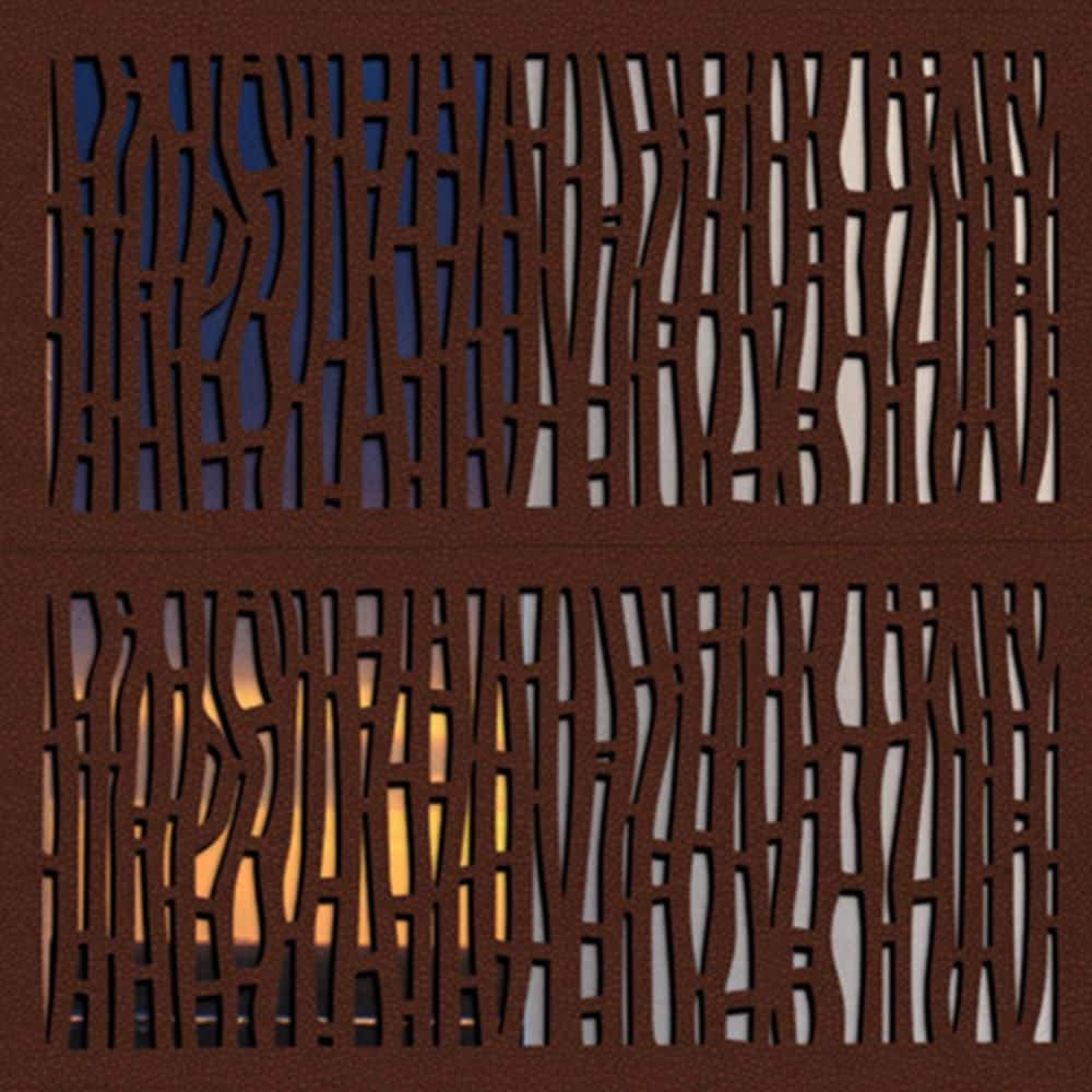 DESIGN VU Fiji 4 ft. x 2 ft. Espresso Recycled Polymer Decorative Screen Panel, Wall Decor and Privacy Panel
