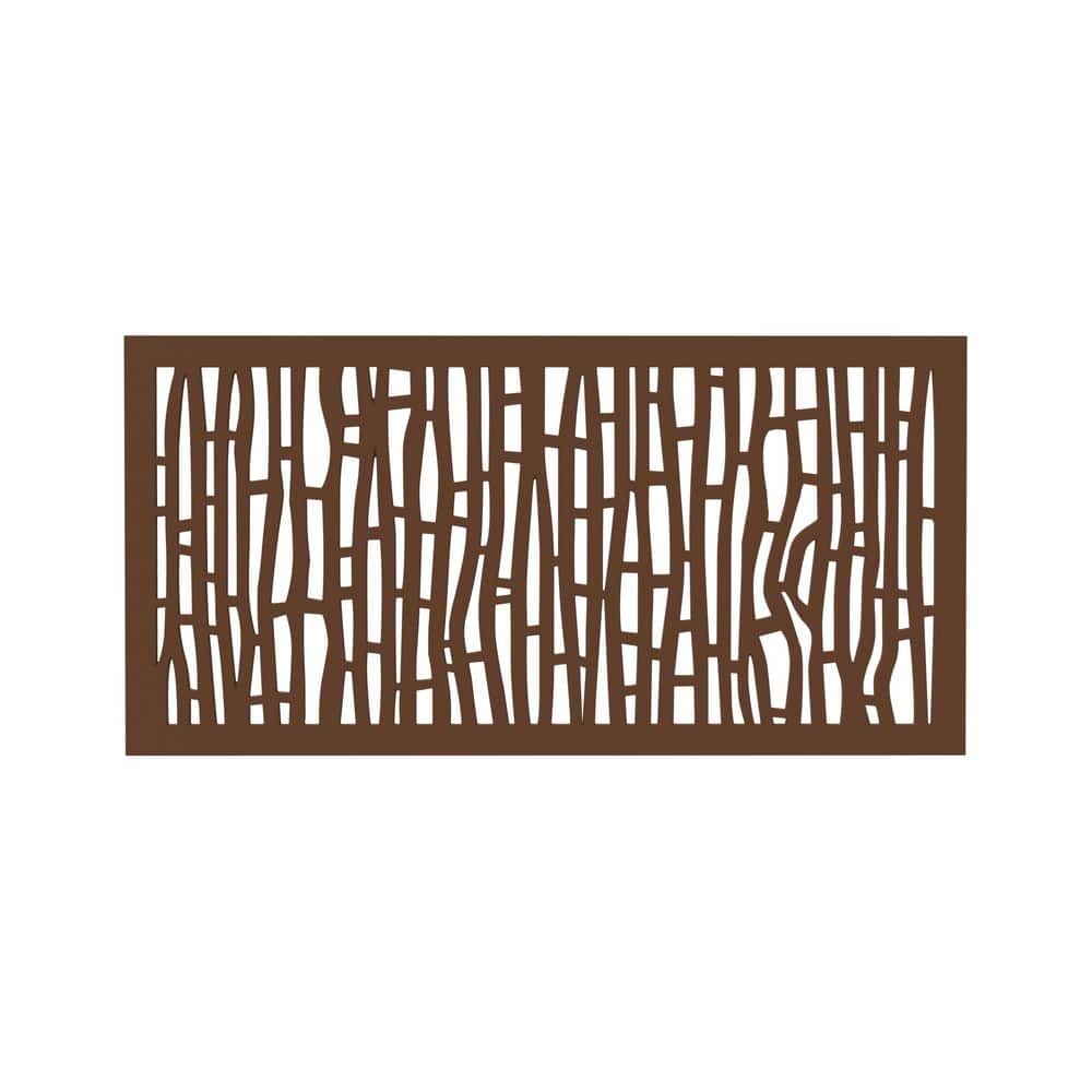 DESIGN VU Fiji 4 ft. x 2 ft. Espresso Recycled Polymer Decorative Screen Panel, Wall Decor and Privacy Panel