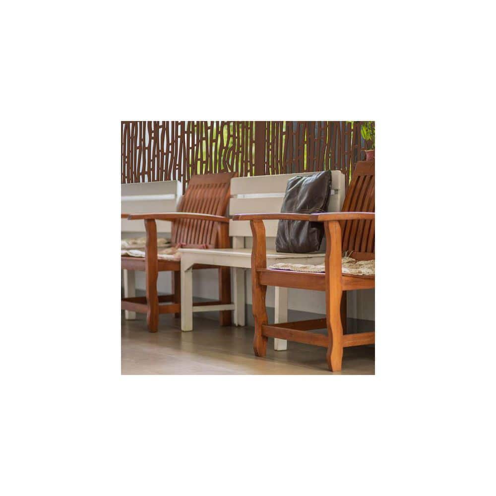 DESIGN VU Fiji 4 ft. x 2 ft. Espresso Recycled Polymer Decorative Screen Panel, Wall Decor and Privacy Panel