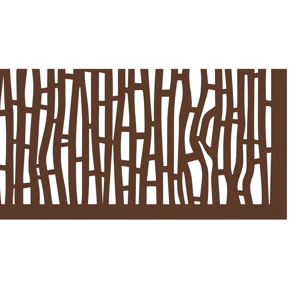 DESIGN VU Fiji 4 ft. x 2 ft. Espresso Recycled Polymer Decorative Screen Panel, Wall Decor and Privacy Panel