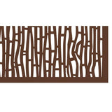 DESIGN VU Fiji 4 ft. x 2 ft. Espresso Recycled Polymer Decorative Screen Panel, Wall Decor and Privacy Panel