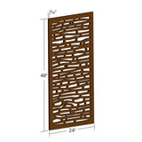 DESIGN VU Fiji 4 ft. x 2 ft. Espresso Recycled Polymer Decorative Screen Panel, Wall Decor and Privacy Panel