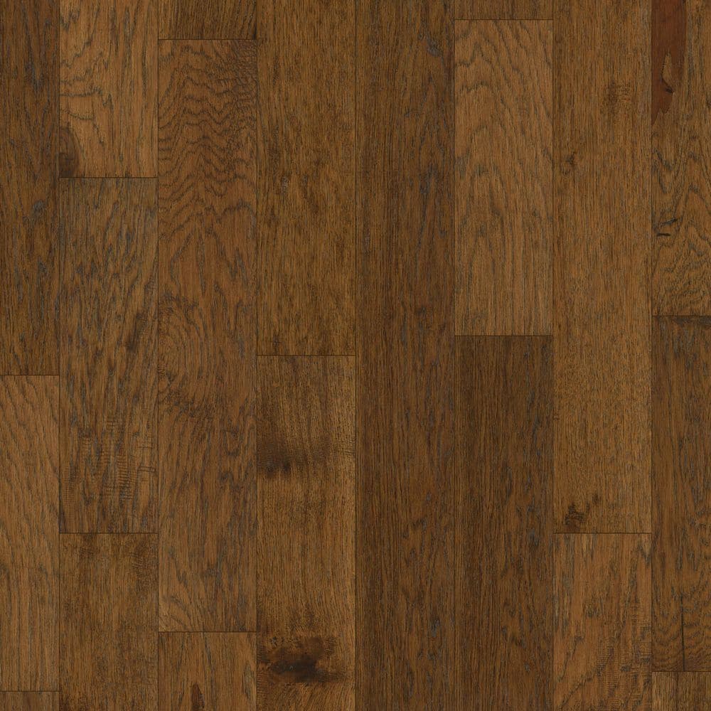 Shaw Western Espresso Hickory 3/8 in. T X 5 in. W Click-Lock Scraped Engineered Hardwood Flooring (29.49 sq.ft./case)