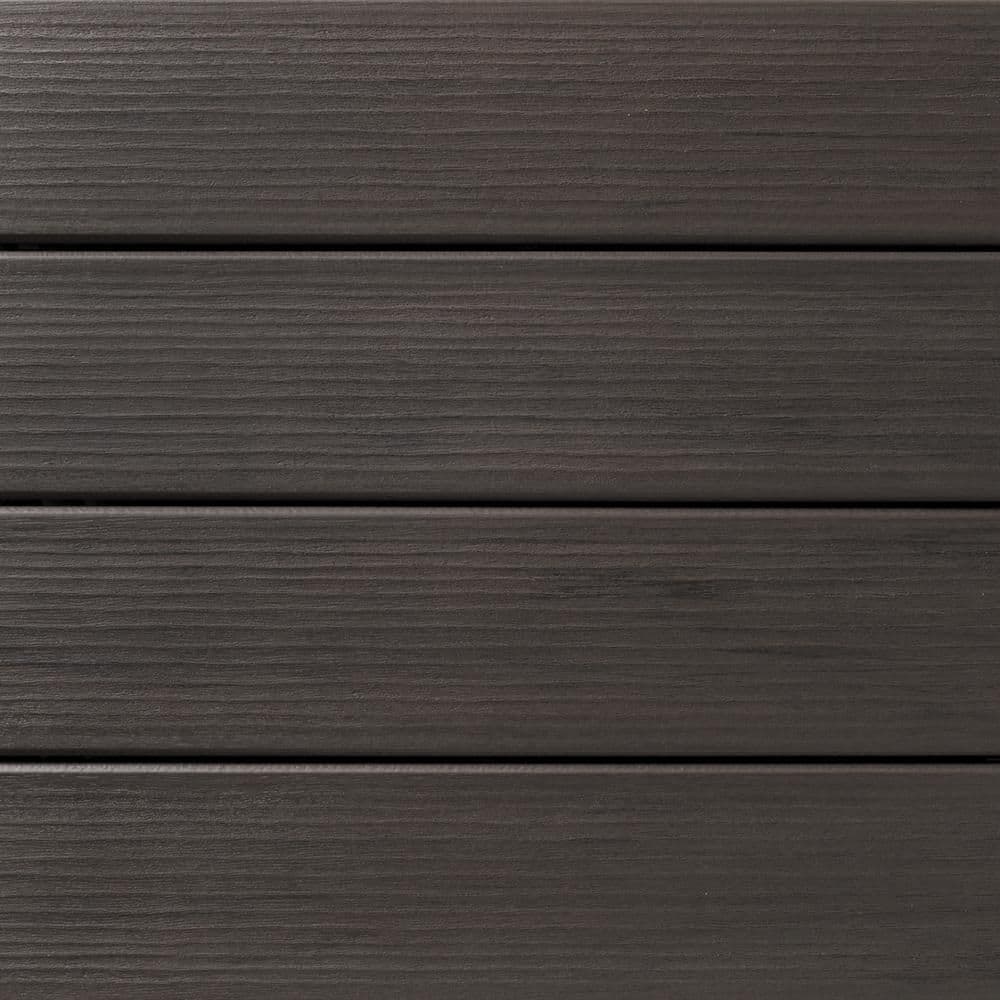 TimberTech Composite Legacy 1 in. x 6 in. x 1 ft. Grooved Espresso Composite Sample (Actual: 0.94 in. x 5.36 in. x 1 ft)