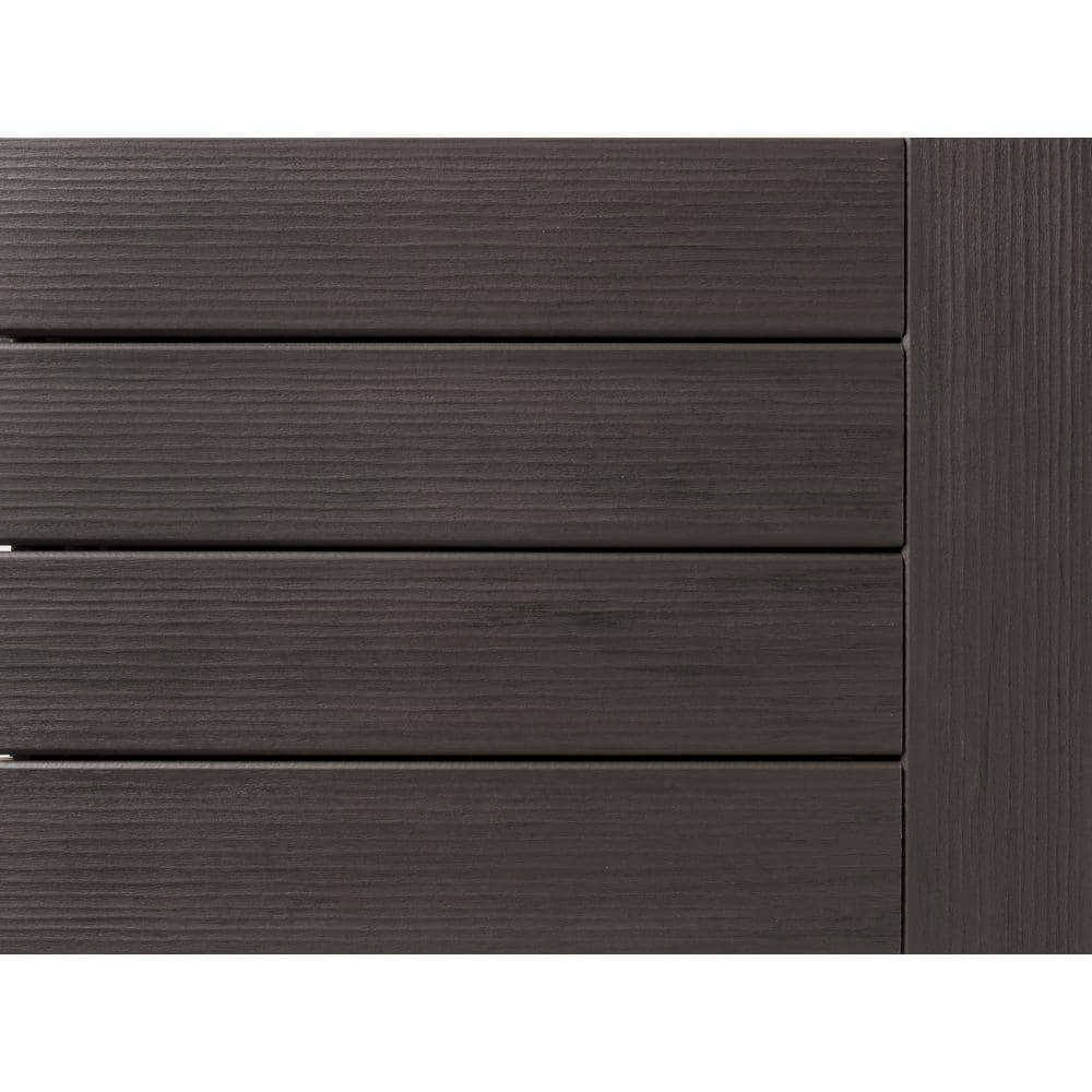 TimberTech Composite Legacy 1 in. x 6 in. x 1 ft. Grooved Espresso Composite Sample (Actual: 0.94 in. x 5.36 in. x 1 ft)