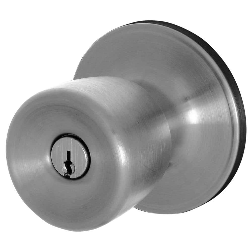 ESSENTIALS by Schlage Brill Stainless Steel Keyed Entry Door Knob - V54 V BRL 630