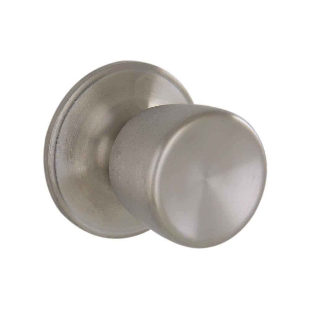 Schlage ESSENTIALS Brill Satin Stainless Steel Hall/Closet Passage Door Knob