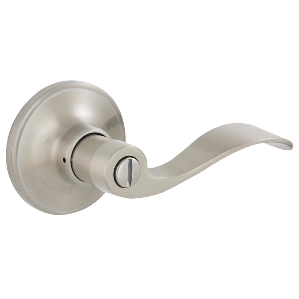 Schlage Essentials Millstreet Satin Nickel Privacy Bed/Bath Door Lever